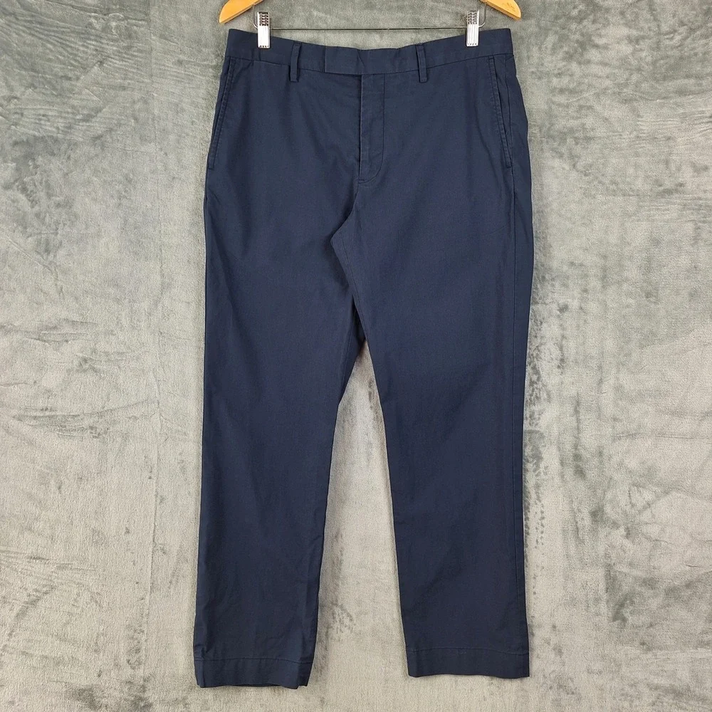 Polo Ralph Lauren Pants Mens 33x30 Navy Blue Straight Fit Preppy Chino Old Money
